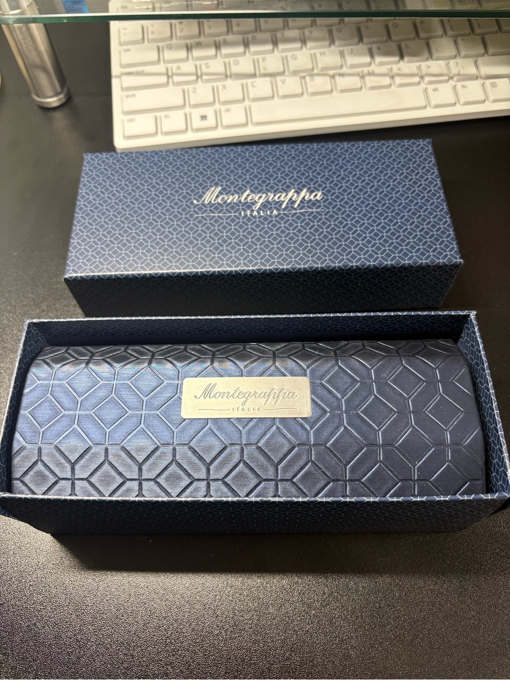 Montegrappa Navy Blue Pen Case with Box